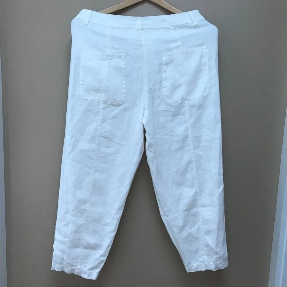 NWT Poetry Cream Linen Trouser Tapered (10) - Picture 6 of 11